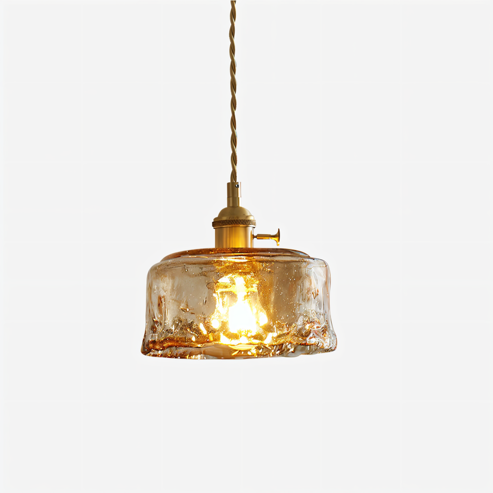 Brassoria – Lampada a sospensione vintage in ottone antico