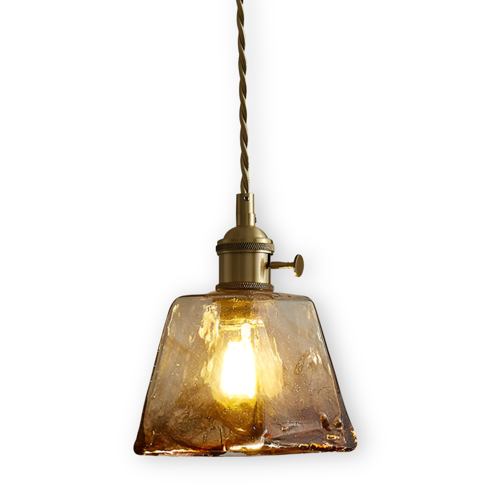Brassoria – Lampada a sospensione vintage in ottone antico