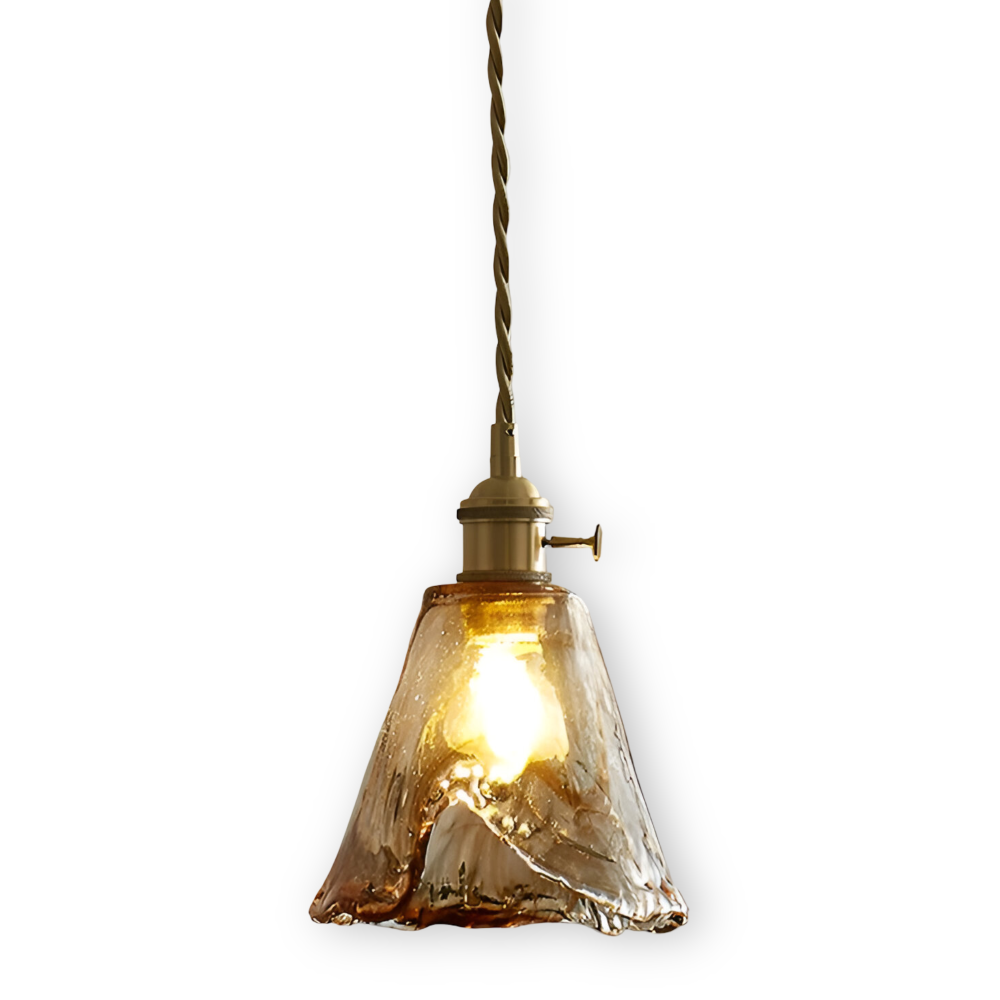 Brassoria – Lampada a sospensione vintage in ottone antico