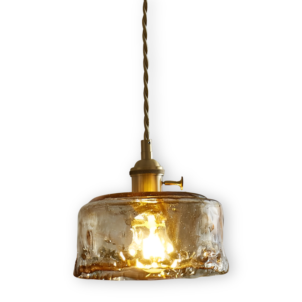 Brassoria – Lampada a sospensione vintage in ottone antico