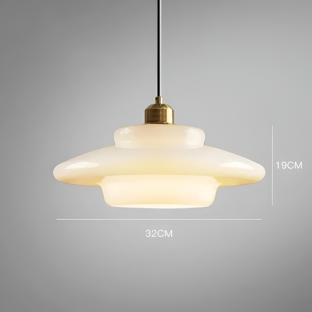 La Perla della Lampada a Sospensione in Vetro Art Deco