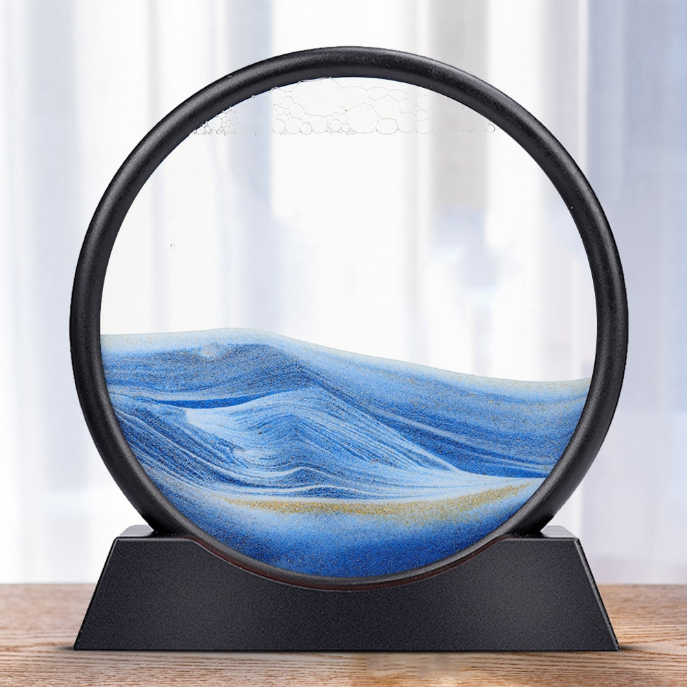 Royaleva Scultura in Sabbia Kinetica - Decorazione per Scrivania LED Rilassante