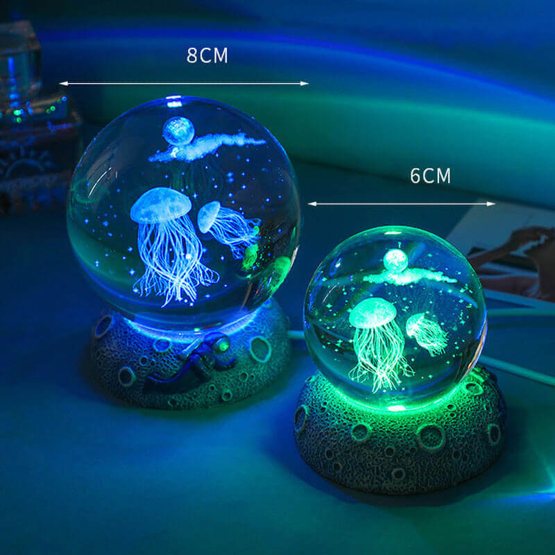 Sfera di Cristallo Luce Notturna del Mondo Sottomarino