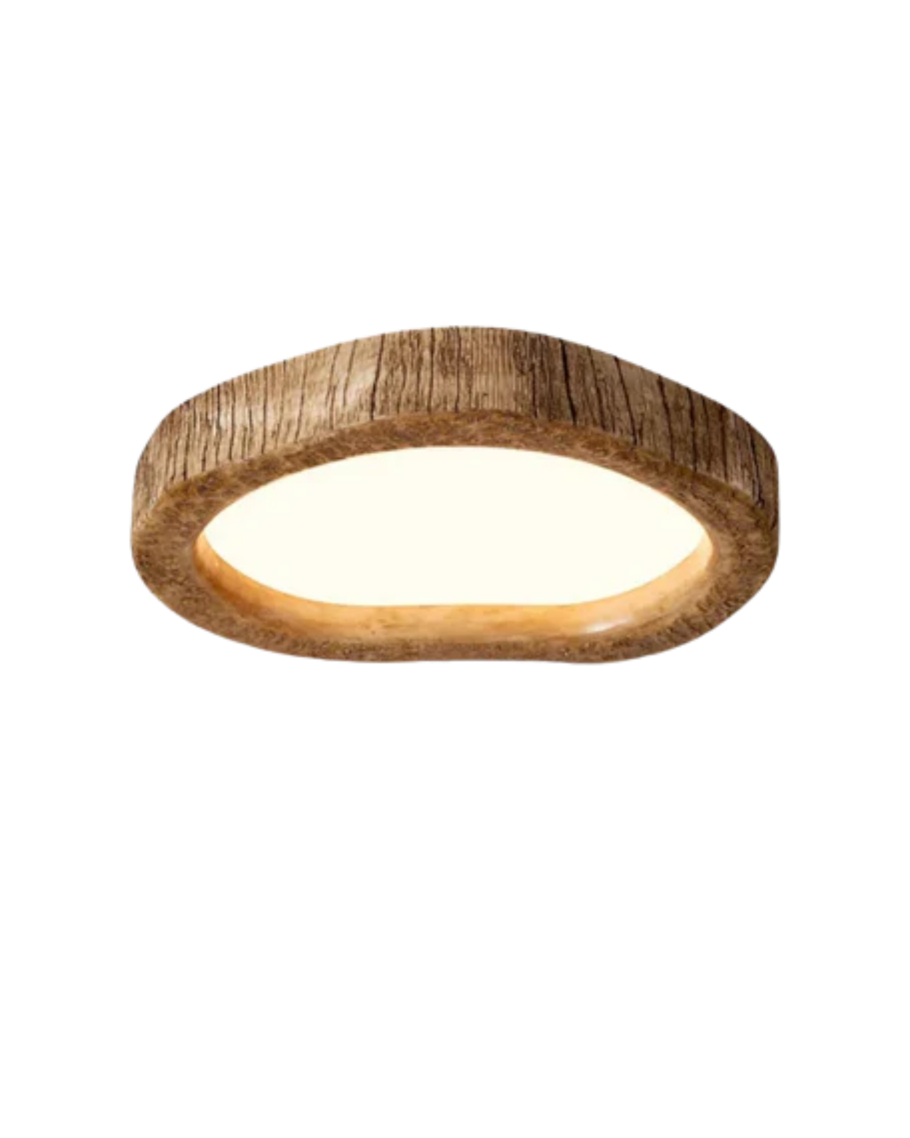 Lampada in legno minimalista in stile Japandi con effetto luminoso