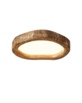 Lampada in legno minimalista in stile Japandi con effetto luminoso
