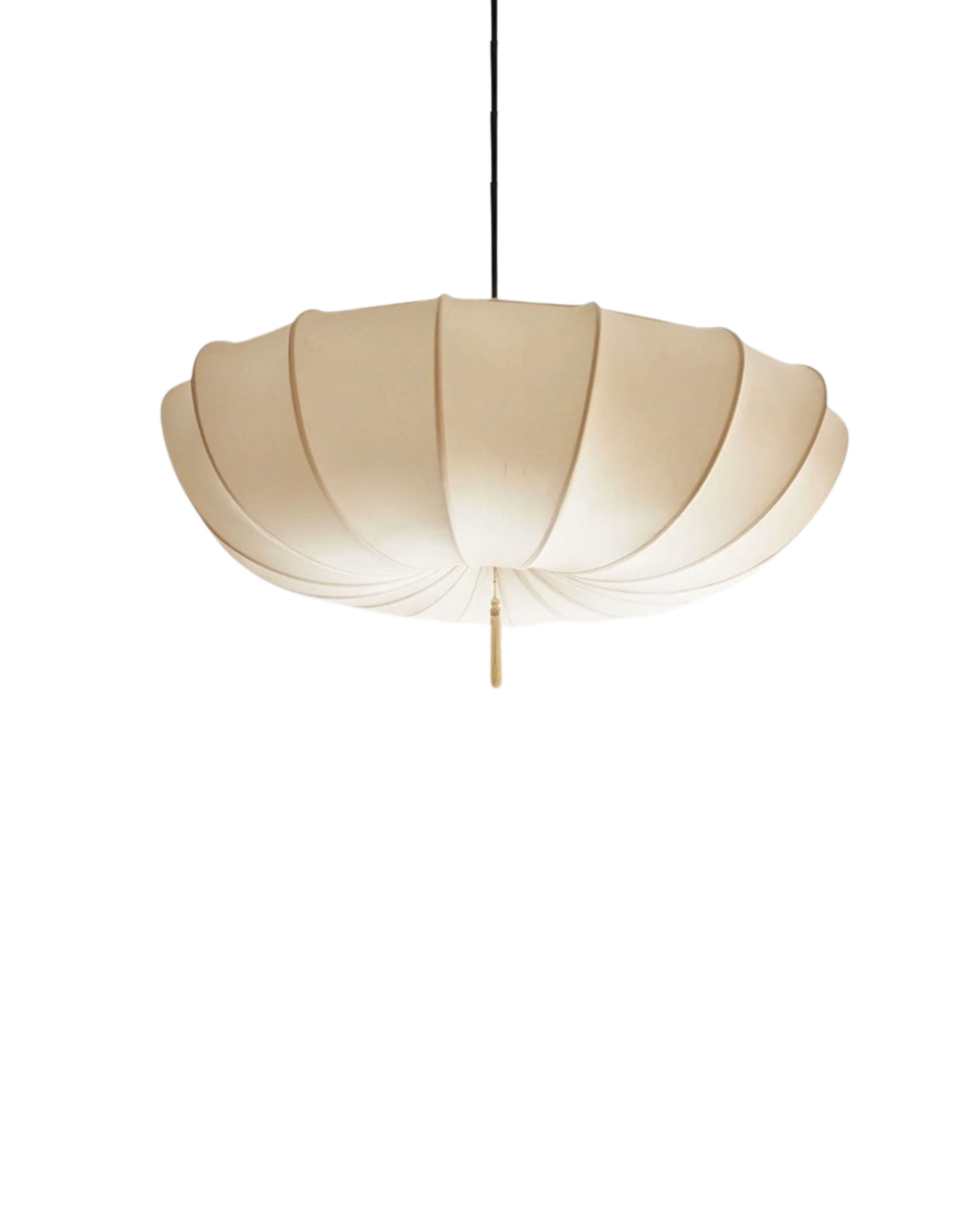 Velara | Lampada a Sospensione in Tessuto Contemporanea con Design Sculpturale a Nuvola e Illuminazione Ambientale Calda