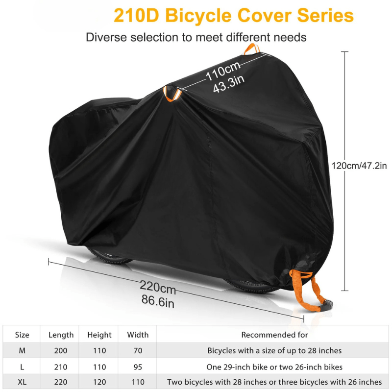 BIKEGUARD PRO – Copertura impermeabile per bicicletta con protezione dal vento
