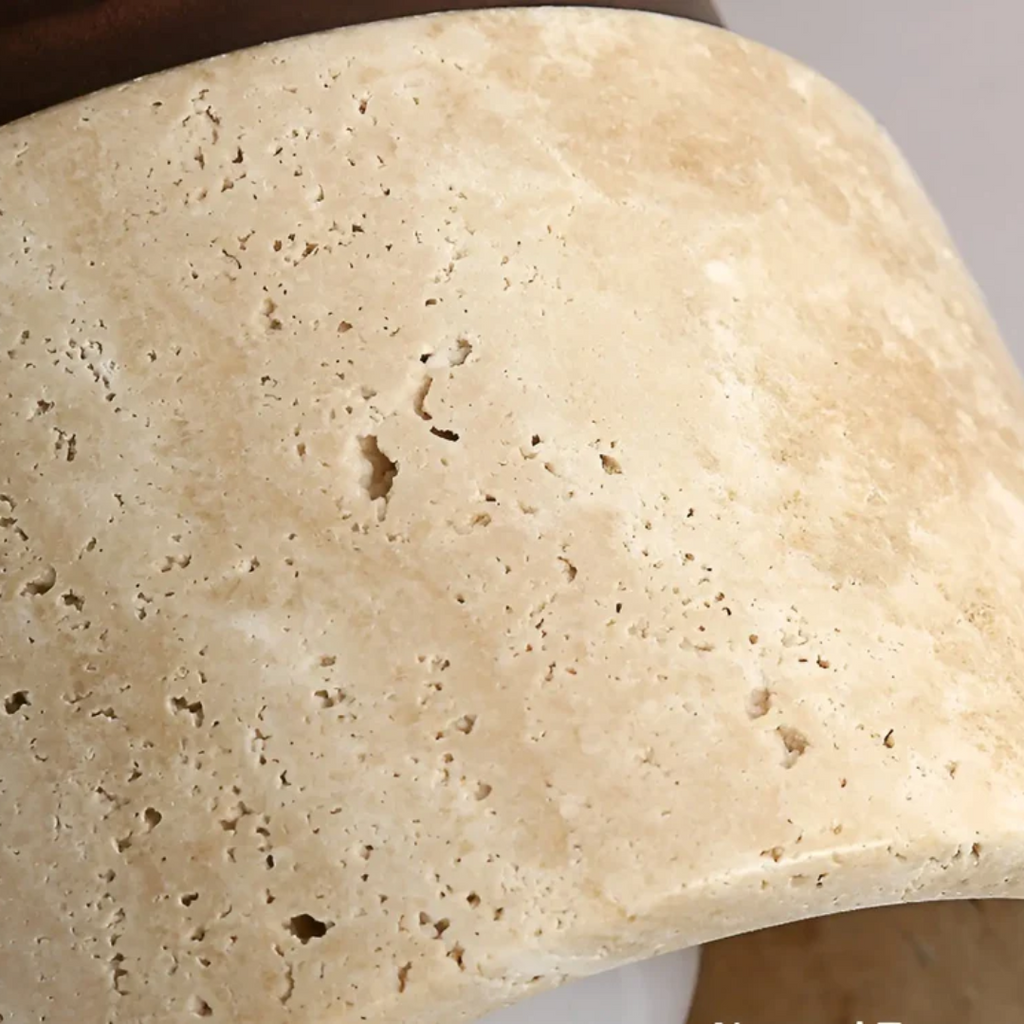 Lampada da soffitto in marmo giallo Wabi Sabi giapponese - TranquilStone