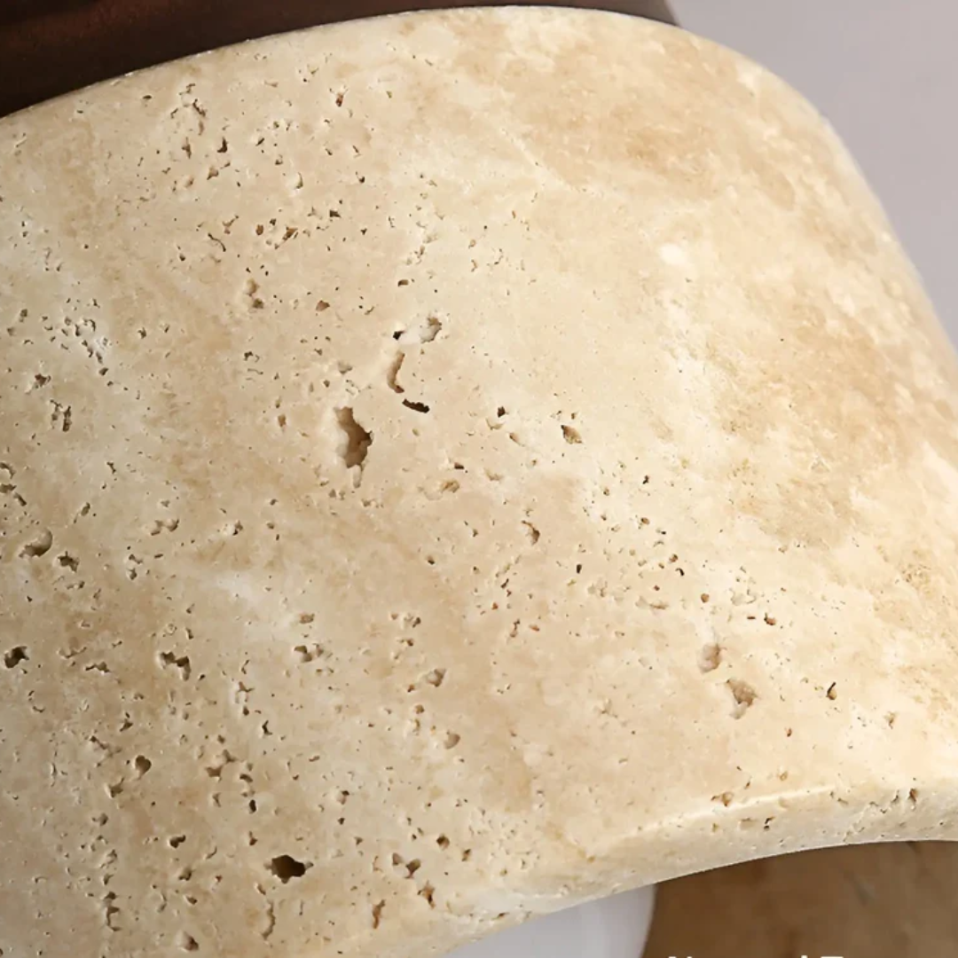 Lampada da soffitto in marmo giallo Wabi Sabi giapponese - TranquilStone