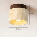 Lampada da soffitto in marmo giallo Wabi Sabi giapponese - TranquilStone