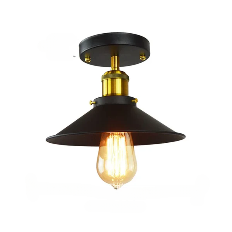 Lampada da soffitto vintage in stile industriale, lampada da soffitto retro con lampadina Edison, compatibile con LED