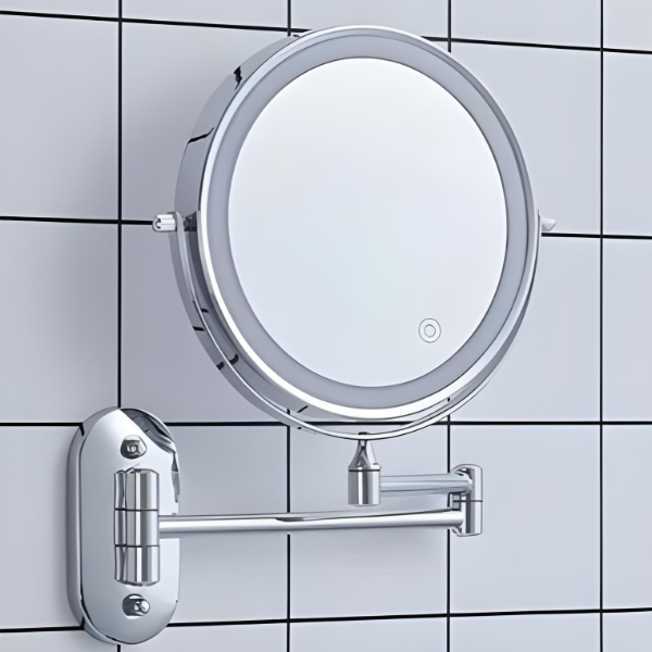Specchio ingranditore LED Skanto | Ricaricabile | Cosmetici & Bagno | Cromo Argento