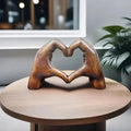 LoveSculpt Decorazione in Legno a Forma di Cuore Fatto a Mano – Simbolo di Amore e Connessione per Decorare la Casa