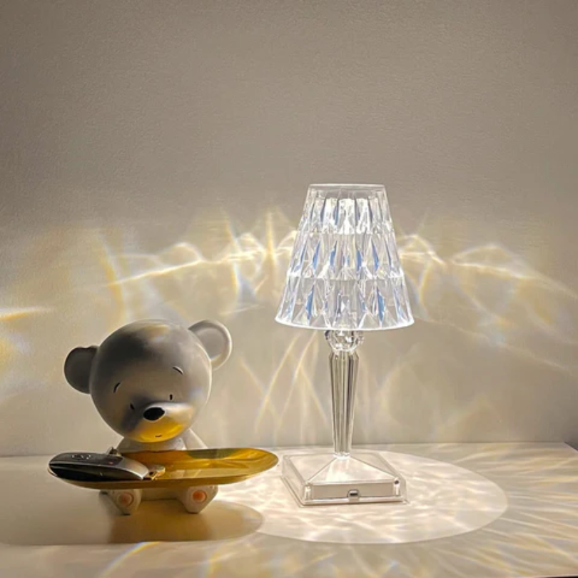 Lampada da tavolo chic con design in cristallo - CrystalLuxe