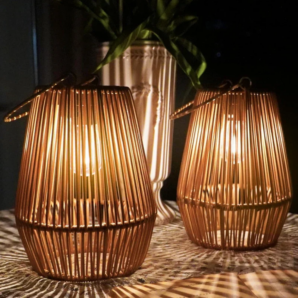 Lampada da giardino solare impermeabile intrecciata a mano - SunWeave