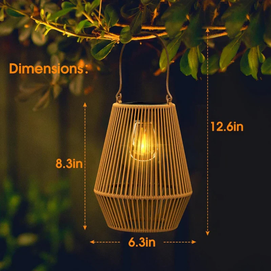Lampada da giardino solare impermeabile intrecciata a mano - SunWeave