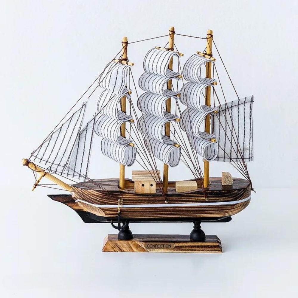 Royaleva Nordic Scultura in Legno a Vela - Decorazione Illuminata a LED, a Batteria