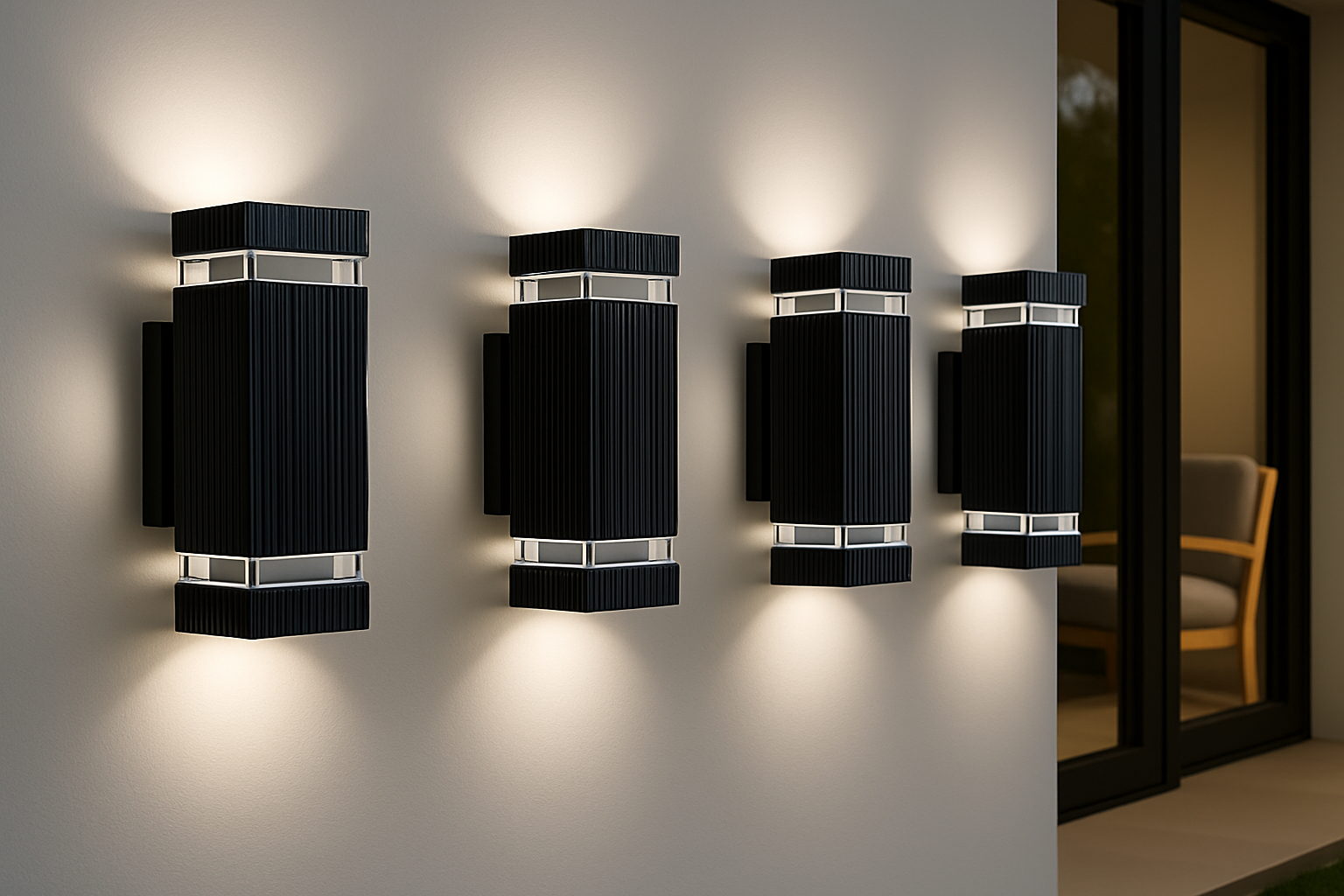 Lampada da Parete Esterna Moderna con Luce Su e Giù e Design Resistente alle Intemperie