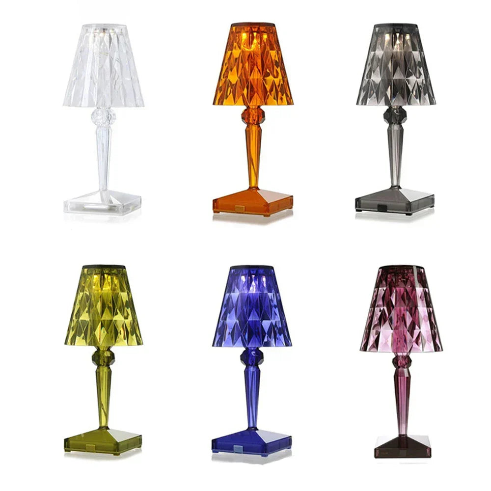 Lampada da Tavolo in Cristallo Acrilico – Design Artistico, Dimmerabile, Risparmio Energetico, Ideale per Soggiorno o Camera da Letto | Brehn
