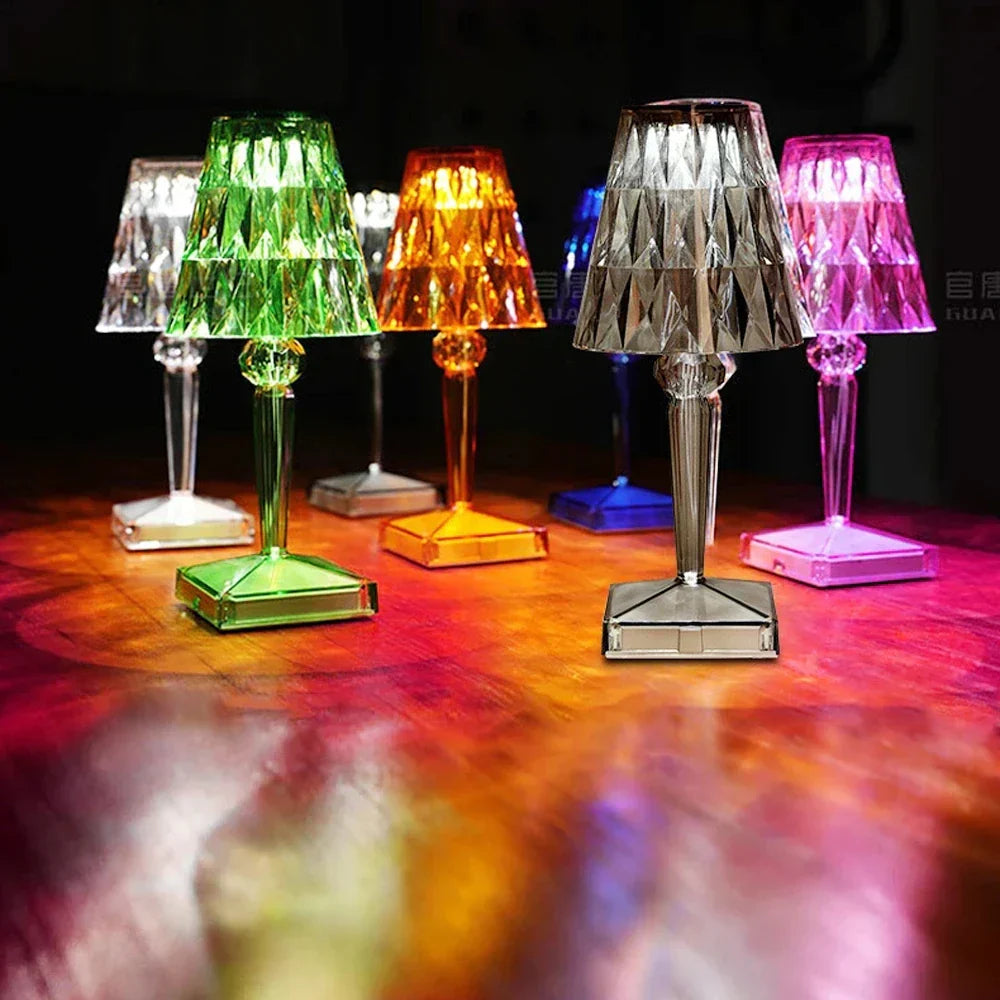 Lampada da Tavolo in Cristallo Acrilico – Design Artistico, Dimmerabile, Risparmio Energetico, Ideale per Soggiorno o Camera da Letto | Brehn