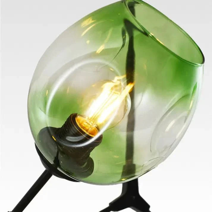 Lampadario Sputnik in Vetro a Bolle Biforcato
