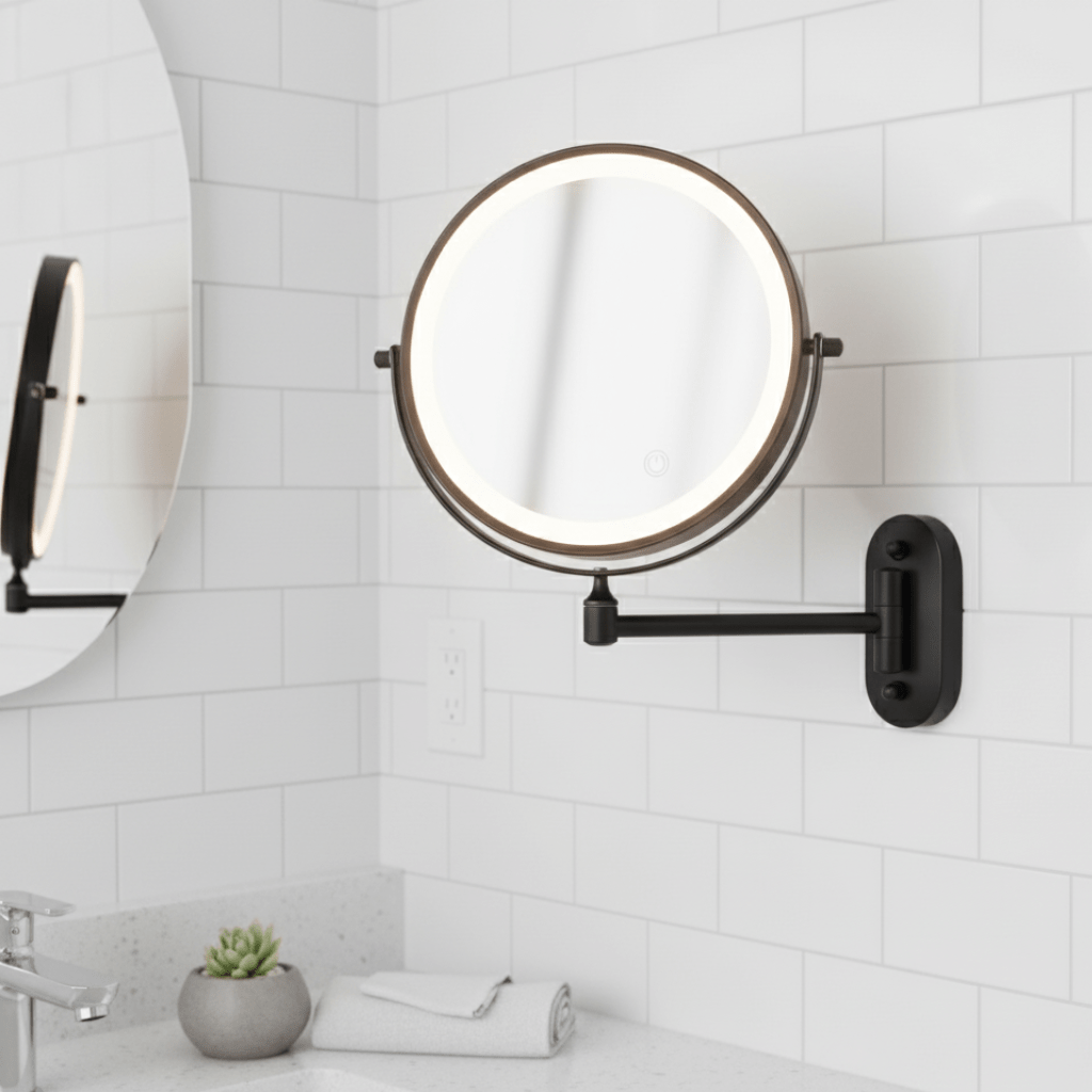 Specchio ingranditore LED da parete | Luminosità regolabile | Ricaricabile | Lumirex