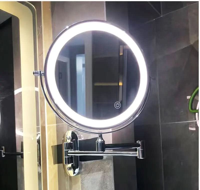 Specchio ingranditore LED da parete | Luminosità regolabile | Ricaricabile | Lumirex