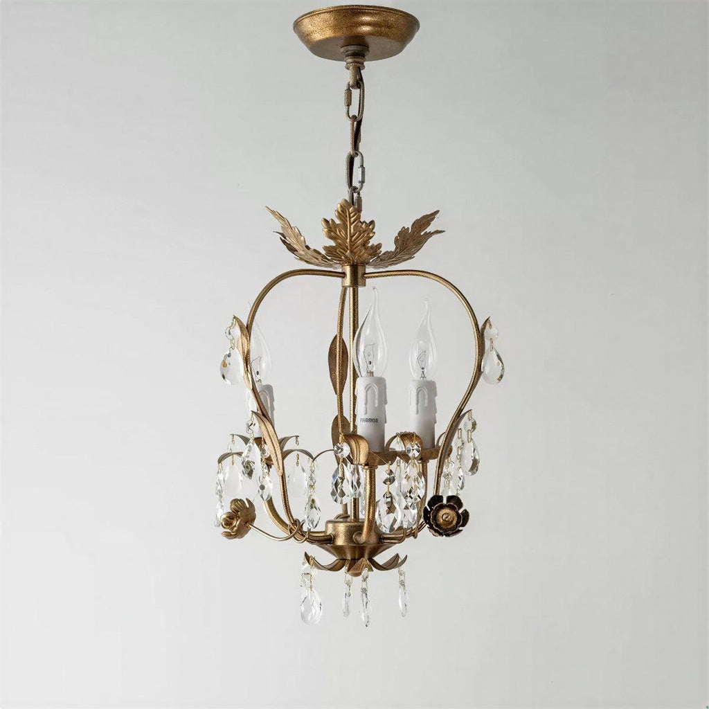 Lampadario Mini Cristallo Vintage con Candele