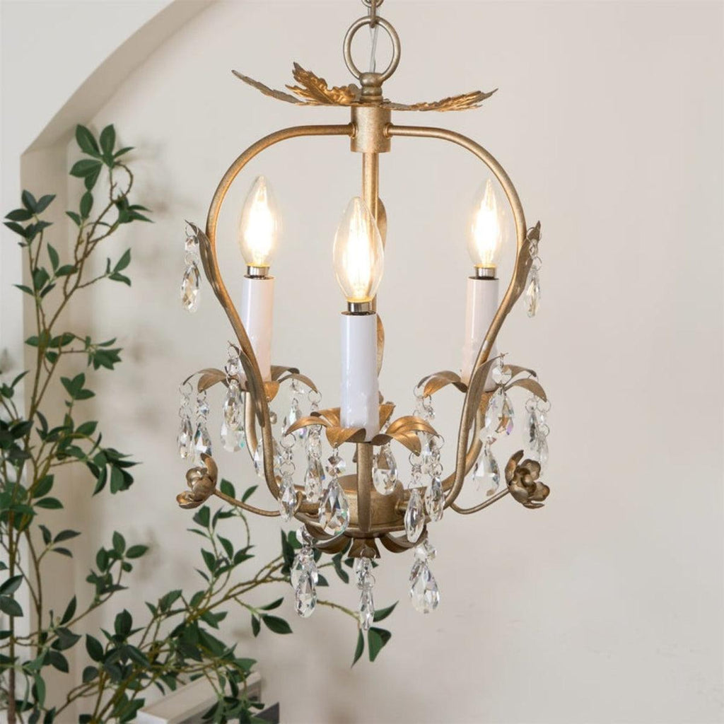 Lampadario Mini Cristallo Vintage con Candele