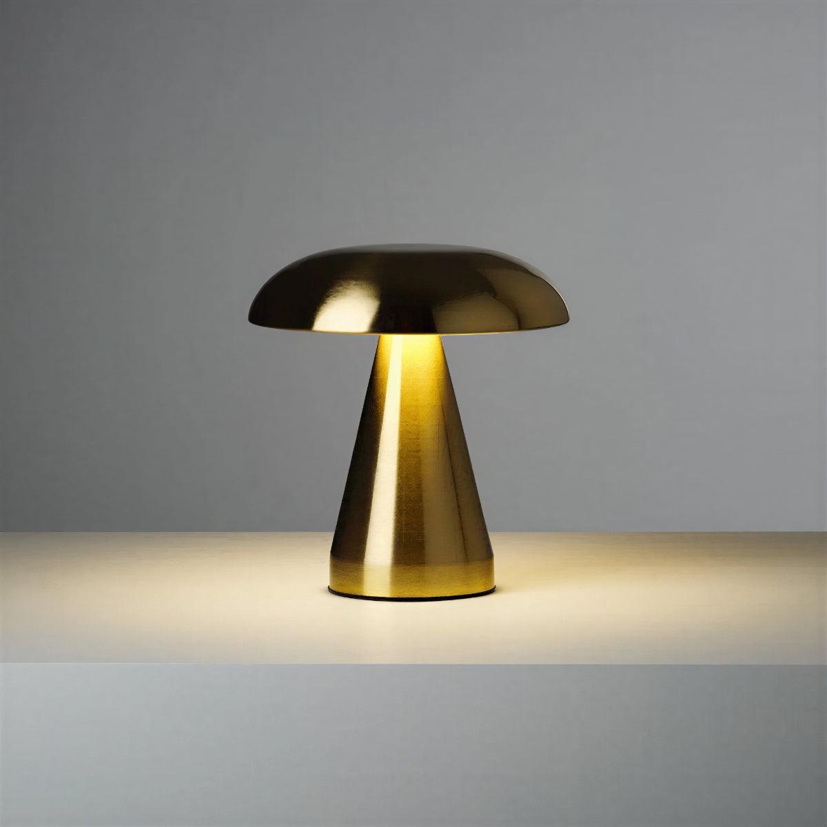 Lampada da Tavolo in Stile Vintage a Forma di Fungo con Illuminazione Calda
