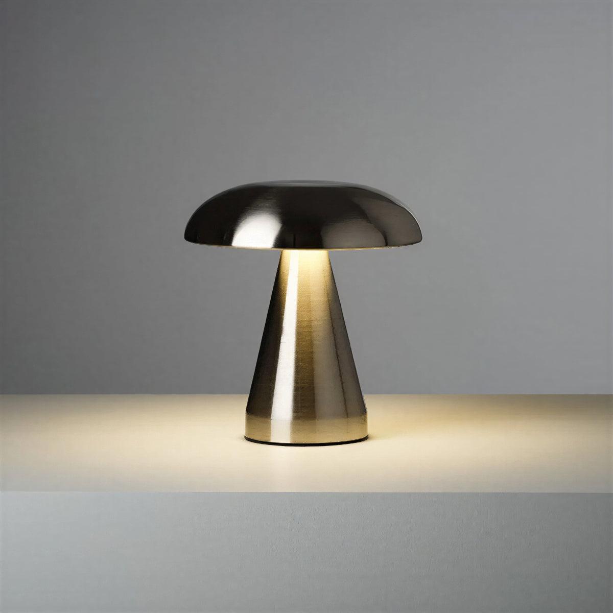 Lampada da Tavolo in Stile Vintage a Forma di Fungo con Illuminazione Calda