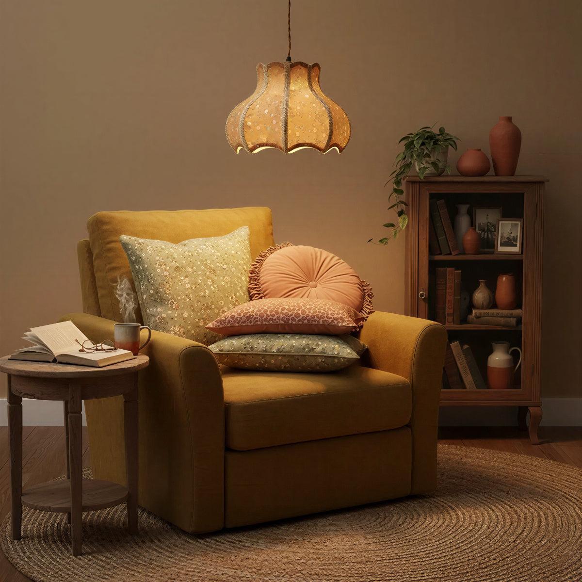 Illuminazione a Sospensione Vintage con Paralume Decorativo Artistico