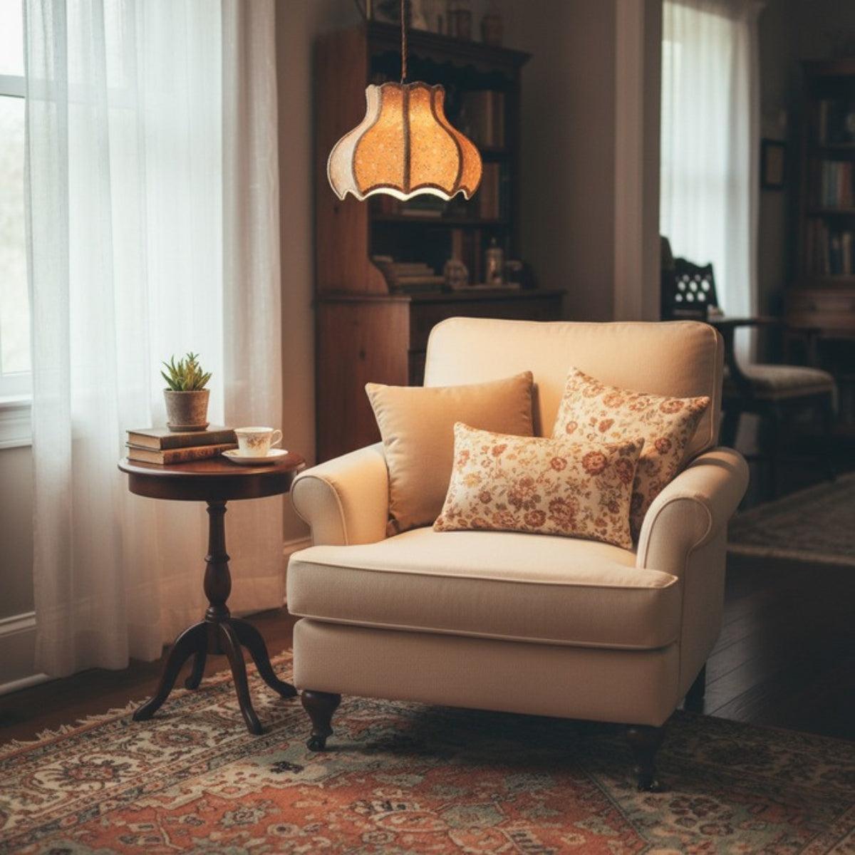 Illuminazione a Sospensione Vintage con Paralume Decorativo Artistico