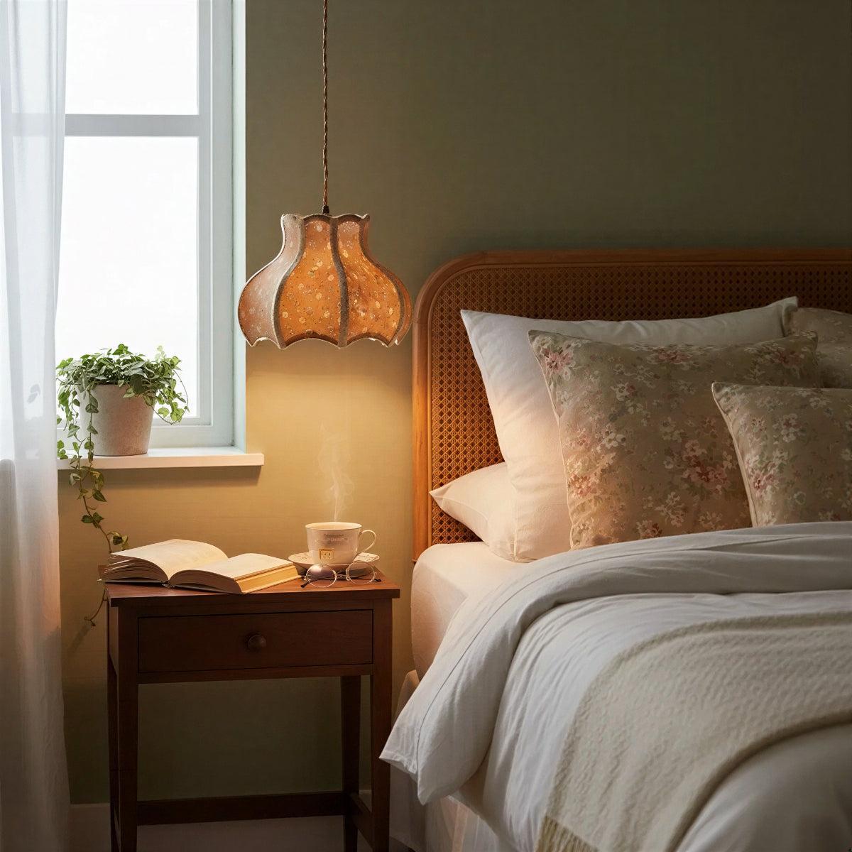 Illuminazione a Sospensione Vintage con Paralume Decorativo Artistico