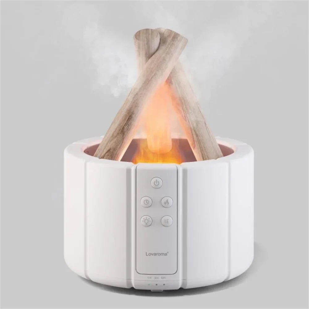FlammaMist – Umidificatore e lampada da tavolo con aromaterapia e luce LED