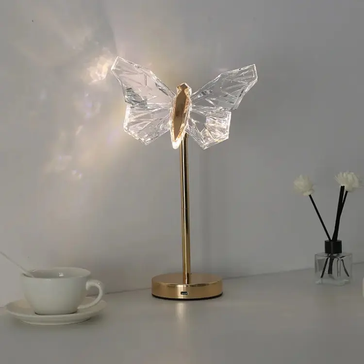AuroraWing – Lampada da tavolo con motivo farfalla e luminosità da sogno