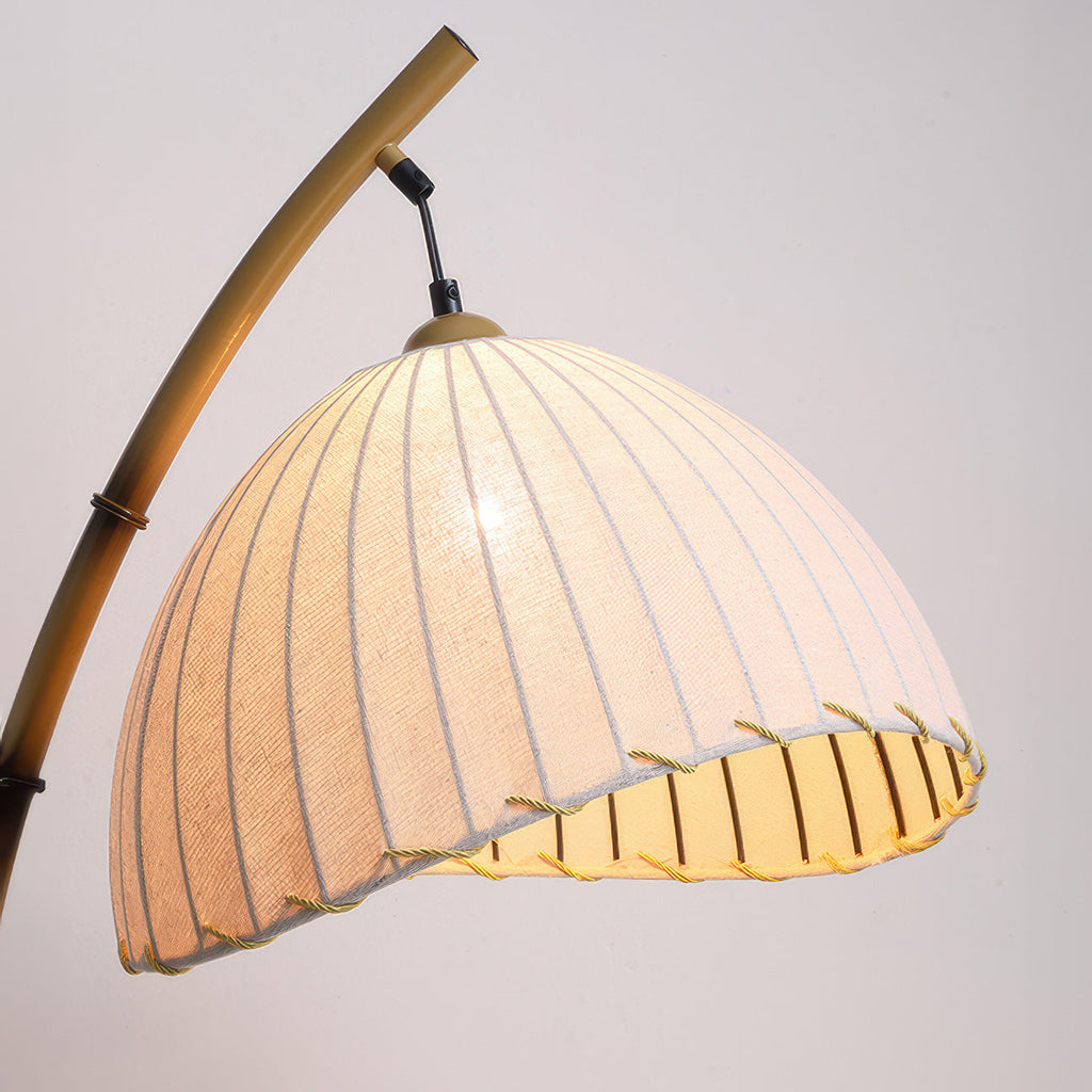 Avelune | Lampada da Terra Japandi con Struttura in Bambù per Illuminazione Morbida del Soggiorno