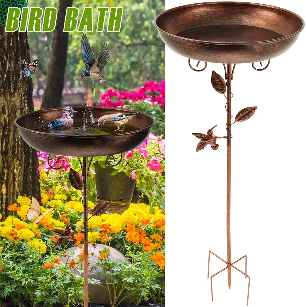 Vogelbad | Con supporto | Ciotola in metallo robusta | BirdHaven