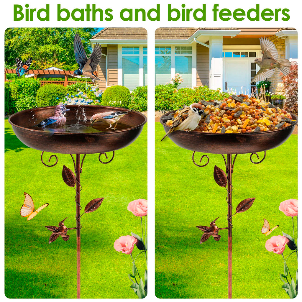 Vogelbad | Con supporto | Ciotola in metallo robusta | BirdHaven