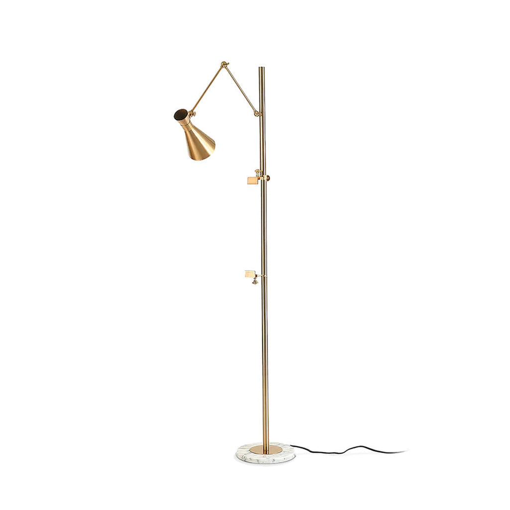 Seraya | Luce da pavimento per esposizione artistica con base in marmo per illuminazione interna elegante