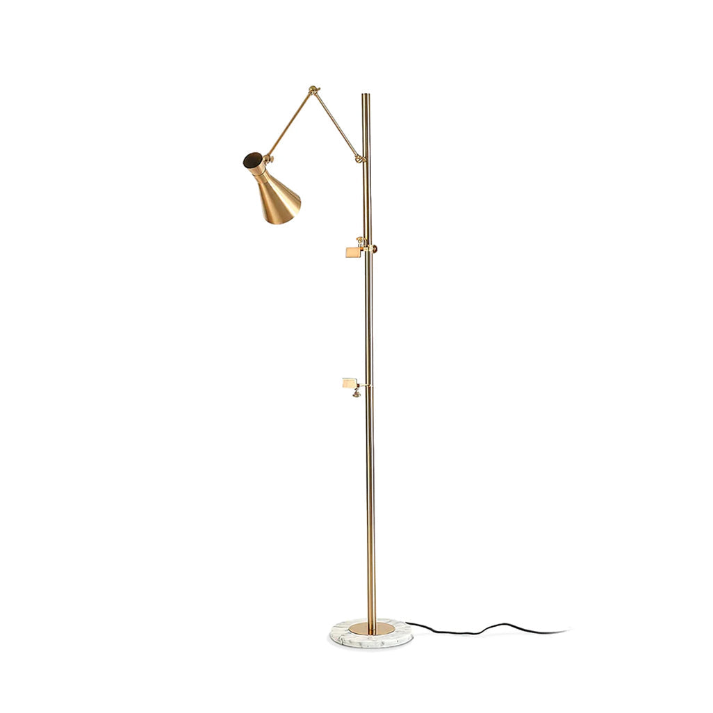 Seraya | Luce da pavimento per esposizione artistica con base in marmo per illuminazione interna elegante