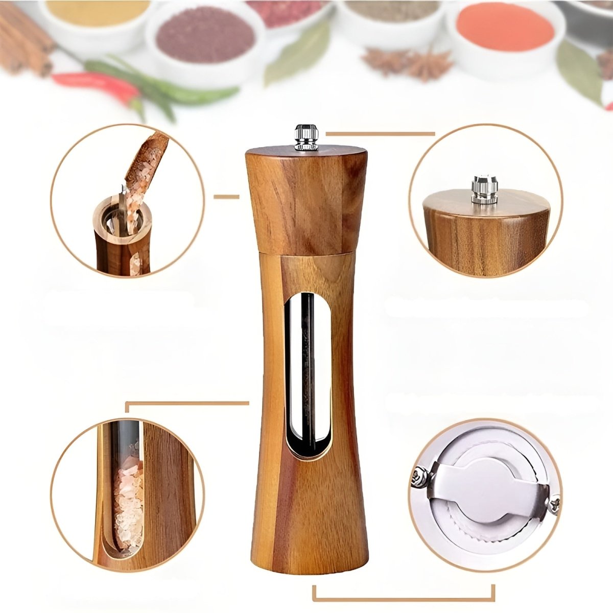TABLEOAK – Eleganti macina sale e pepe in legno per una concia precisa