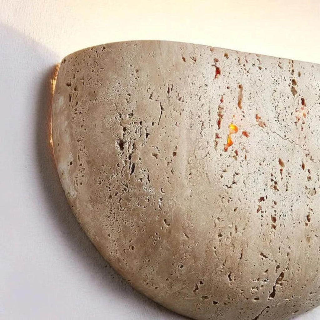 Applique da Parete Retro Wabi Sabi con Design a Mezza Luna