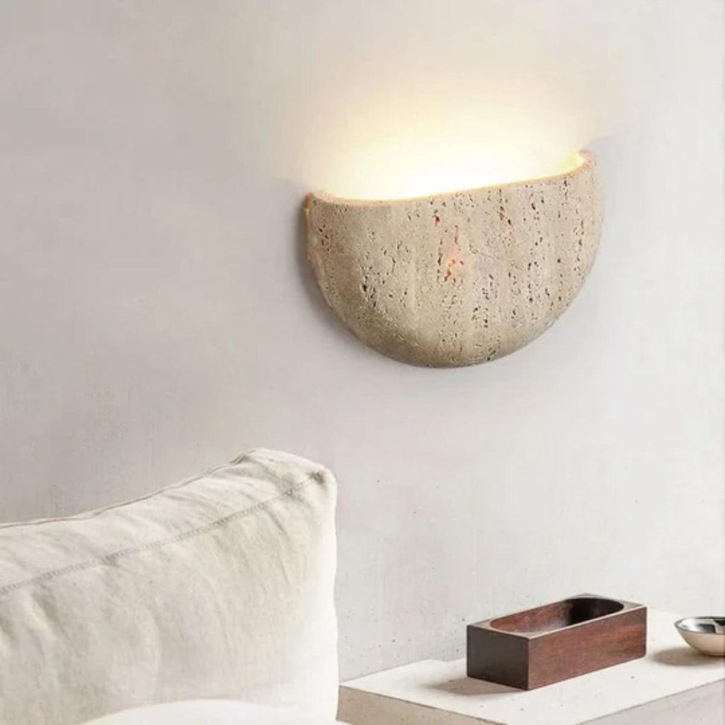 Applique da Parete Retro Wabi Sabi con Design a Mezza Luna