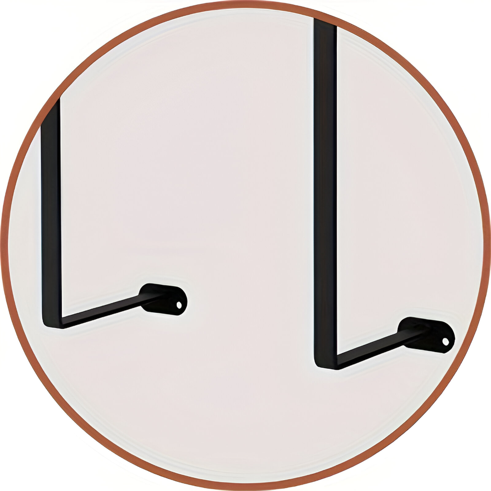 WoodRail Duo – Elegante Porta Asciugamani Doppio da Parete in Legno e Metallo