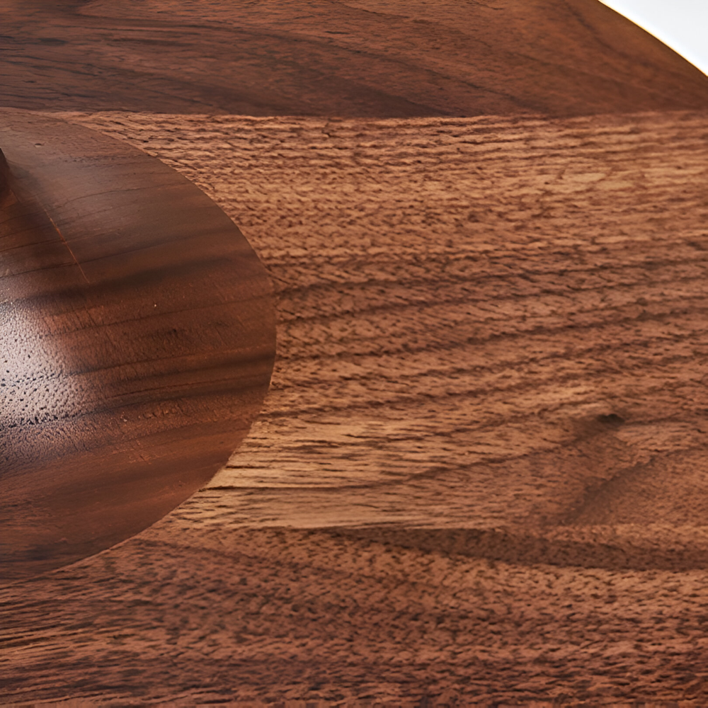 Noci – Lampada a Sospensione Nordica in Legno Rotondo con Illuminazione LED