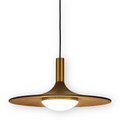 Noci – Lampada a Sospensione Nordica in Legno Rotondo con Illuminazione LED