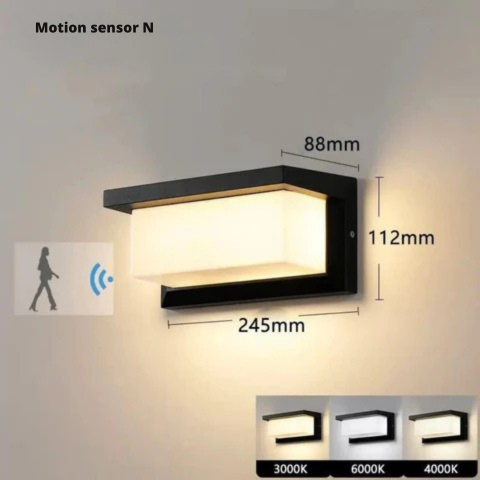 Applique | Attivazione automatica della luce | Resistente alle intemperie per ingressi, terrazze e percorsi | SensorBeam