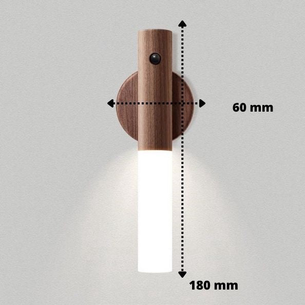 Lampada da parete | Sensore di movimento | Senza fili | Woodlamp