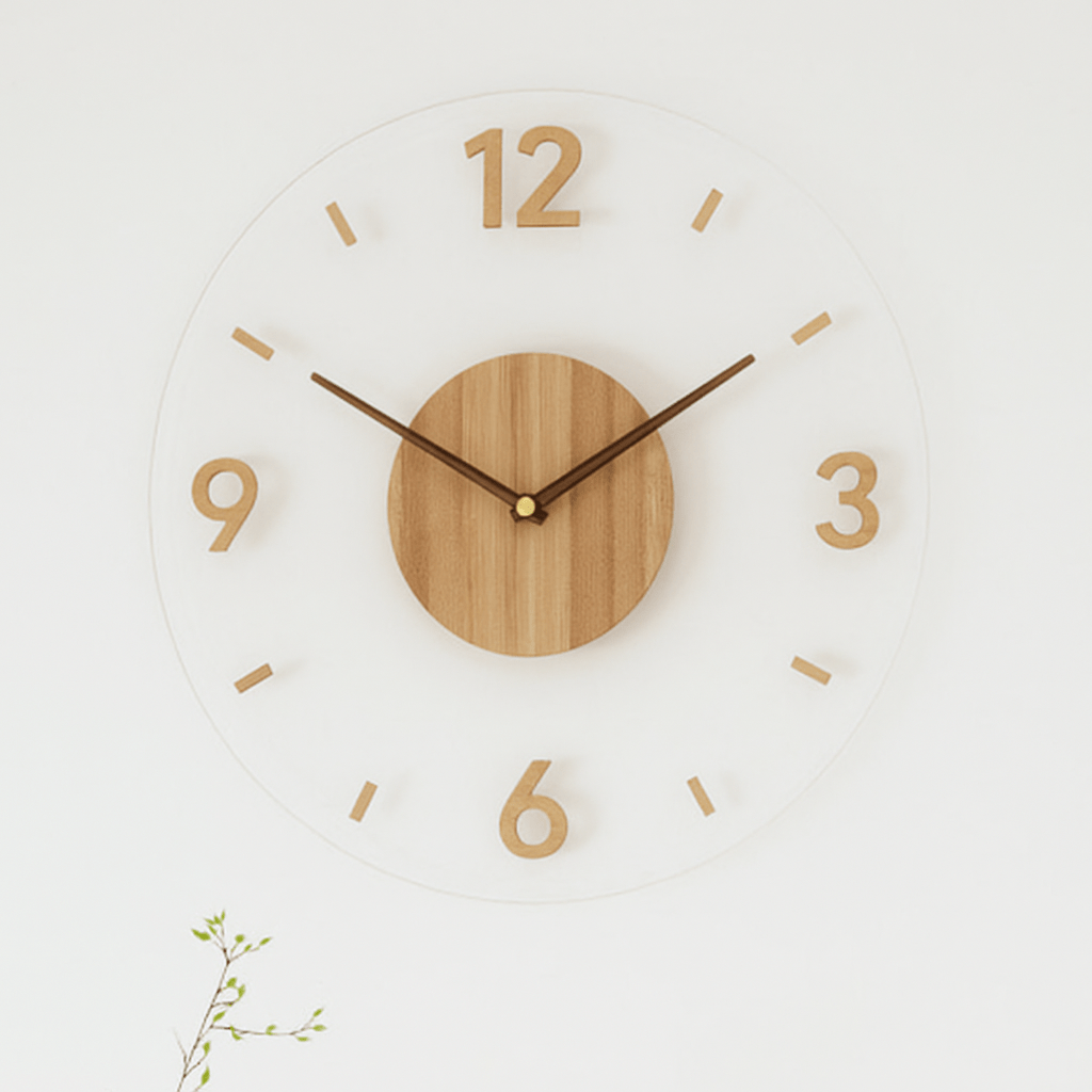 Orologio NORDIC – Orologio da parete silenzioso in legno dal design minimalista